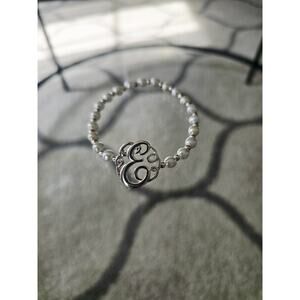 Bansri Pearl Initial Bracelet E New